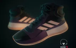 Sneaker Adidas Marquee Boost Low-poly  3D model