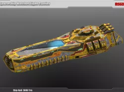 Spaceship Light Carrier Hatchet Low-poly  3D model