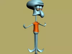 Squidward Tentacles Low-poly  3D model
