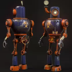 Steam robot 3D model