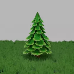 Stylized Pine Tree Low-poly  3D model