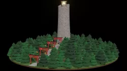 Stylized Tower Scene 3D model
