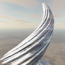 Swirling tower 3D model