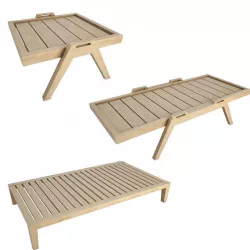 Synthesis Outdoor Wooden Tables Unopiu 3D model