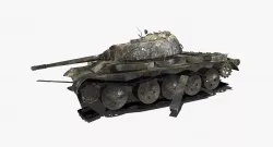 T62 Soviet Destroyed Tank Low-poly  3D model