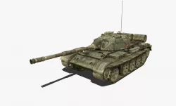 T62 Soviet Tank Low-poly  3D model
