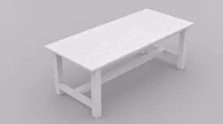 Table and chair Low-poly  3D model