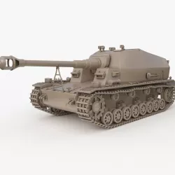 Tank K18 Auf Panzer Clay V Ray  3D model