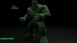 The Hulk Rigged And Animated  3D model