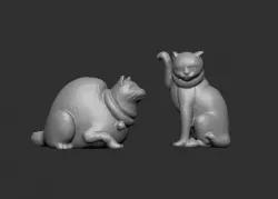 The UKIYOE Cats 3D model