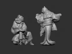 The UKIYOE Cheating Cat 3D model