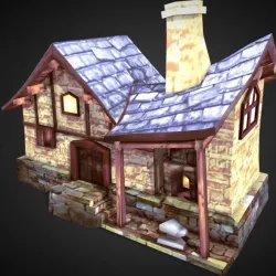 The Village Blacksmith Low-poly  3D model