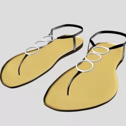 Thong Flat Sandals 01 3D model