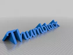 Thumbtack angled wordmark