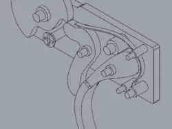 Toy crossbow trigger mechanism.