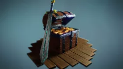 Treasure Chest Sword asset Low-poly  3D model