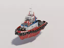  Tug boat  30 m Low-poly  3D model