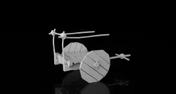 Very low poly Game Prop Cart Low-poly  3D model