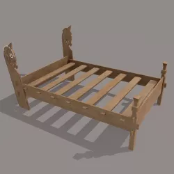 Viking Double Bed Frame 3D model