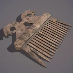Viking Dragon Comb Low-poly  3D model