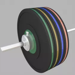 Weight Lifting Barbell 3D model
