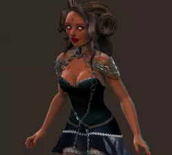 Woman with horns 3D model