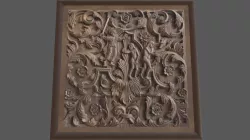 Wood Carving Low-poly  3D model