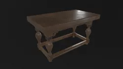 Wooden table 3D model