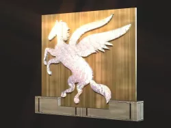 2d 3d Pegasus stand decoration Low-poly  3D model
