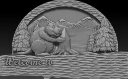 3d STL model for CNC Beaver welcome 3D model