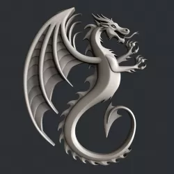 3d STL models for CNC router dragon 3D model