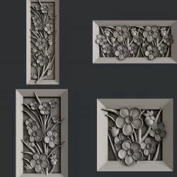 3d STL models for CNC router flower 3D model