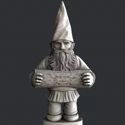 3d STL models for CNC router gnome 3D model