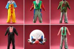 5 Horror Clown Outfits and Mask 3D Model Collection