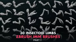 Alien Insectoid Limbs - 30 IMM Brush - Part I 3D model