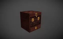 Antique Puzzle Box Low-poly  3D model