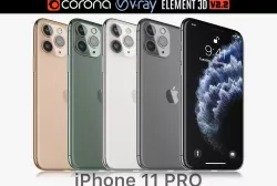 Apple iPhone 11 Pro All colors 3D model