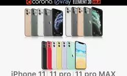 Apple iPhone 11 Pro and 11 Pro MAX and 11 All colors 3D model
