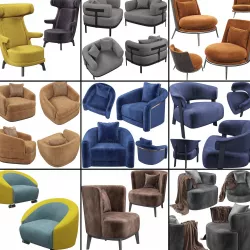 Armchair set 1 3D model
