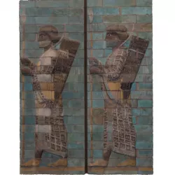 ASSYRIAN FRIEZE OF ARCHERS STONEWALL 2 ARCHERS 3D model