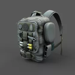 Backpack low poly human generic Low-poly  3D model