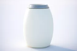 Barrel-shaped litter bin 3D model