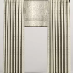 Beige Roman curtains 3D model