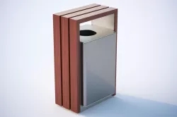 Big metal trash bin 3D model