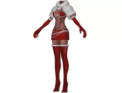 Body with Christmas Clothing woman B2 3D model