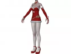 Body with Christmas Clothing woman C7 3D model