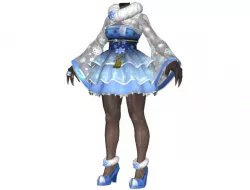 Body with Clothing woman A2 3D model