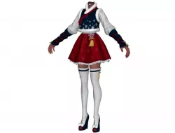 Body with Clothing woman A3 3D model