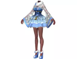 Body with Clothing woman A4 3D model