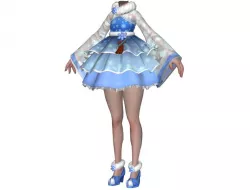 Body with Clothing woman A6 3D model